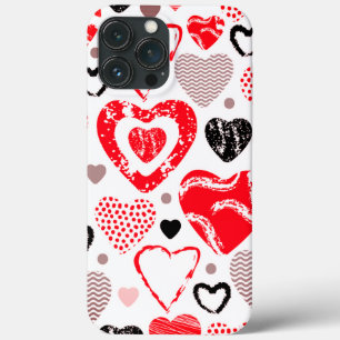 Case-Mate iPhone Case Motif sans couture de cœurs rouges