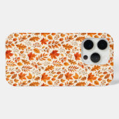 Coques Case-Mate iPhone Motif sans couture de feuilles d'automne chaudes (Verso (horizontal))
