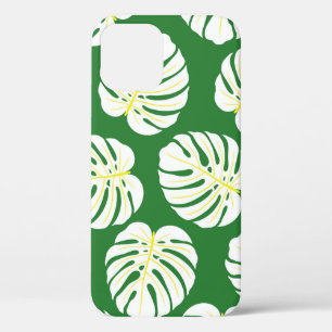 Case-Mate iPhone Case Motif sans couture de feuilles de monstère blanche