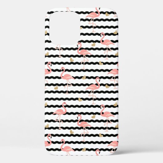 Coques Case-Mate iPhone Motif sans couture de flamant rose mignon (Verso)