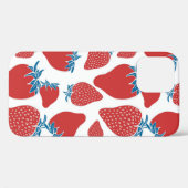 Coques Case-Mate iPhone Motif sans couture de fraise dessinée à la main. a (Verso (horizontal))