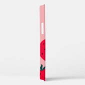 Coques Case-Mate iPhone Motif sans couture de fraise moderne. Big red roun (Verso / Droite)