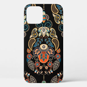 Case-Mate iPhone Case Motif sans couture de Paisley. Arrière-plan sombre