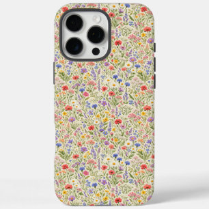 Coques iPhone 16 Pro Max Motif sans couture de prairie de fleurs sauvages c