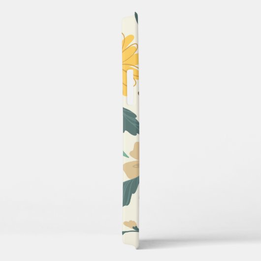 Coques Case-Mate iPhone Motif sans couture de tournesol. Marguerite jaune (Verso / Droite)