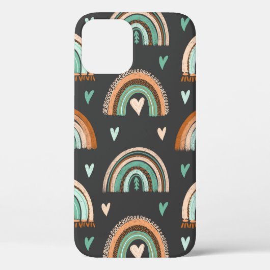 Coques Case-Mate iPhone Motif sans couture des coeurs dessinés à la main e (Verso)