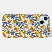 Coques Case-Mate iPhone Motif sans couture époustouflant de fleurs et de f (Verso (horizontal))