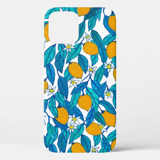 Coques Case-Mate iPhone Motif sans couture. Fleur de citron. Les fleurs so (Verso)