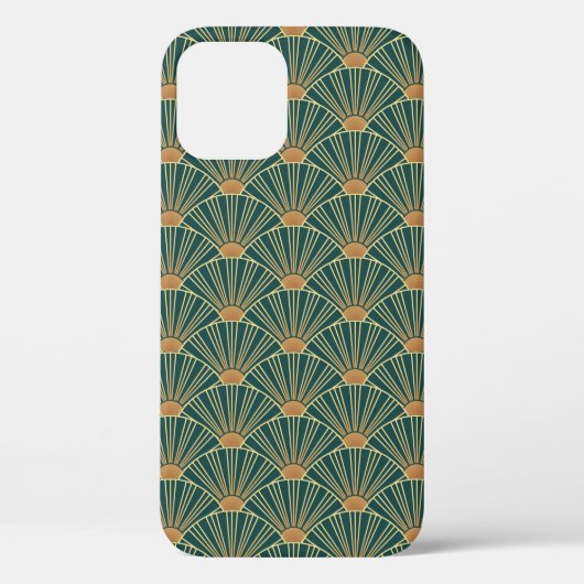 Coques Case-Mate iPhone Motif sans couture géométrique avec lignes dorées. (Verso)