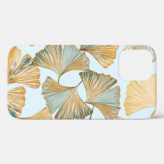 Coques Case-Mate iPhone Motif sans couture Gingko Feuille (Verso (horizontal))