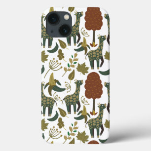 Case-Mate iPhone Case Motif sans couture Giraffe motif floral coloré