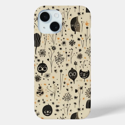 Coques Case-Mate iPhone Motif sans couture Halloween Bohème (Verso)