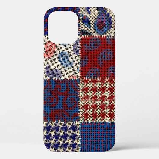 Coques Case-Mate iPhone Motif sans couture. Imitation d'un motif de patchw (Verso)