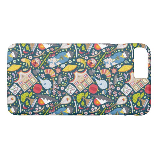 Coques Case-Mate iPhone Motif sans couture japonais (Dos (Horizontal))