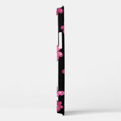 Coques Case-Mate iPhone Motif sans couture papillon sur arrière - plan bla (Verso / Droite)