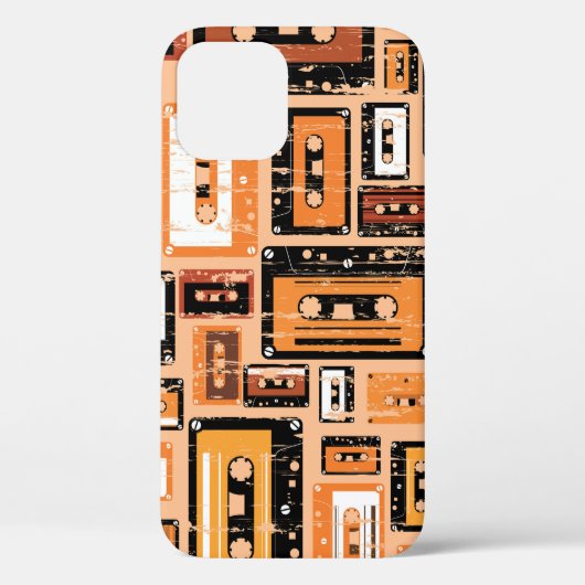 Coques Case-Mate iPhone Motif sans couture rétro (Verso)