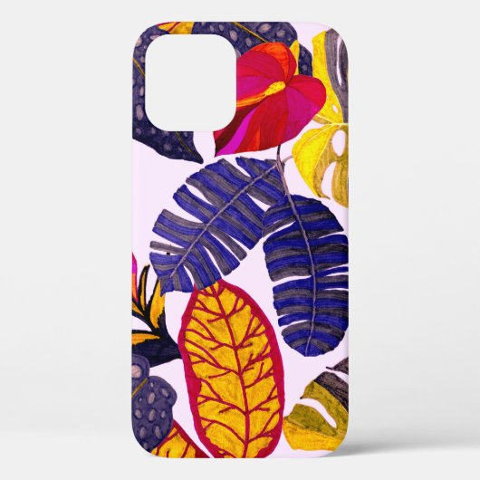 Coques Case-Mate iPhone Motif sans faille créative avec feuilles tropicaux (Verso)