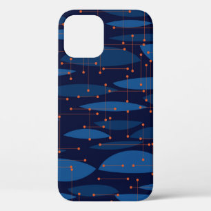 Case-Mate iPhone Case Motif sans joint atomique bleu du milieu du siècle