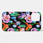 Coques Case-Mate iPhone Motif sans joint avec fleurs Iris et Peony, Eau (Verso (horizontal))