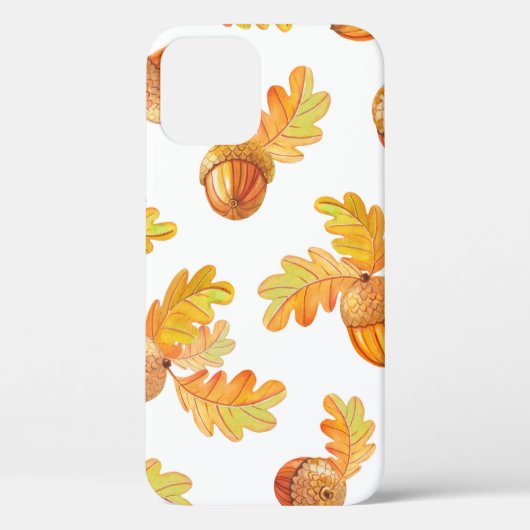 Coques Case-Mate iPhone motif sans soudure automne avec feuilles en chêne (Verso)