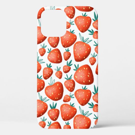 Coques Case-Mate iPhone Motif sans soudure aux fraises rouges (Verso)