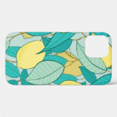 Coques Case-Mate iPhone motif sans soudure avec jardin au citron dessiné à (Verso (horizontal))