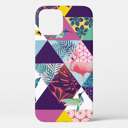 Coques Case-Mate iPhone motif sans soudure avec perroquet, Toucans, colibr (Verso)
