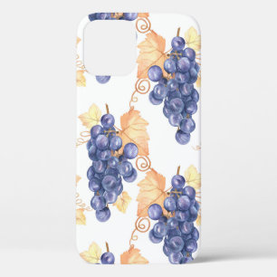 Case-Mate iPhone Case Motif sans soudure de raisins pourpres sur blanc i