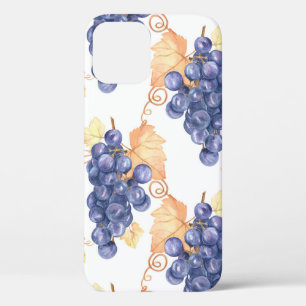 Case-Mate iPhone Case Motif sans soudure de raisins pourpres sur blanc i
