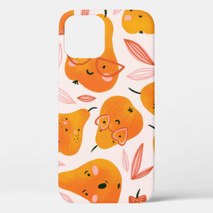 Case-Mate iPhone Case Motif sans soudure d'été avec poires orange. Fu