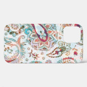 Coques Case-Mate iPhone Motif sans soudure Jacobean. Arrière - plan de fle (Verso (horizontal))