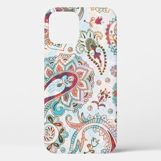 Coques Case-Mate iPhone Motif sans soudure Jacobean. Arrière - plan de fle (Verso)