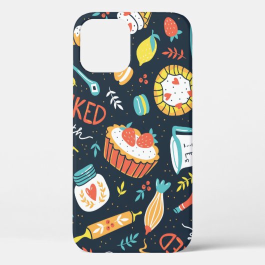 Coques Case-Mate iPhone Motif sans soudure rétro boulangerie avec points e (Verso)