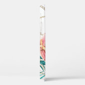 Coques Case-Mate iPhone Motif sans soudure tropicale avec feuilles d'orchi (Verso / Droite)