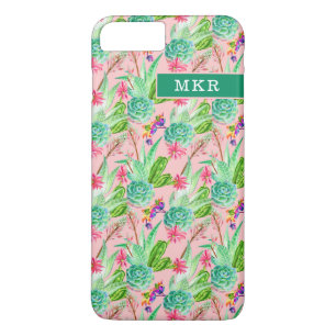 Coques Pour iPhone Motif se développant de Succulents d'aquarelle