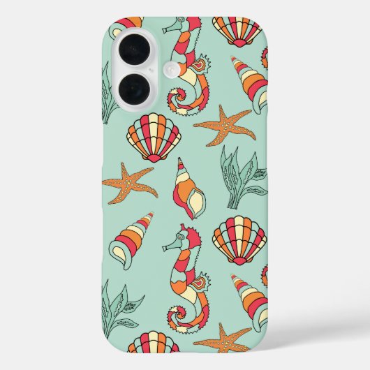 Coques Case-Mate iPhone Motif Seahorse et Seashell (Verso)