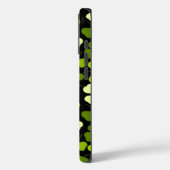 Coques Case-Mate iPhone Motif Shamrock foncé vert et noir (Verso / Gauche)