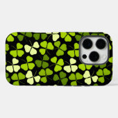 Coques Case-Mate iPhone Motif Shamrock foncé vert et noir (Verso (horizontal))
