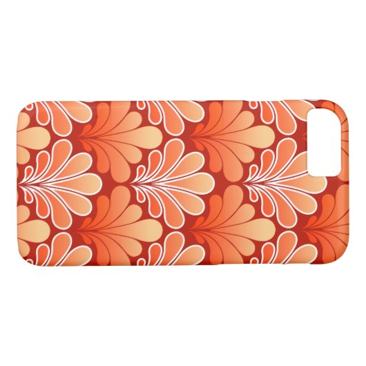 Coques Case-Mate iPhone Motif Shell Art Déco, Mandarin Orange (Dos (Horizontal))