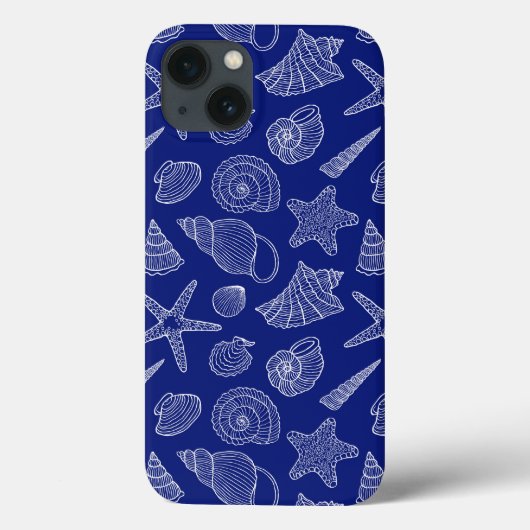 Coques Case-Mate iPhone Motif Shell bleu clair (Verso)