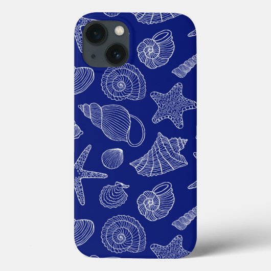 Coques Case-Mate iPhone Motif Shell bleu clair (Verso)