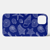 Coques Case-Mate iPhone Motif Shell bleu clair (Verso (horizontal))