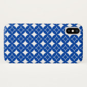 Coques Case-Mate iPhone Motif shippo bleu et blanc (Dos (Horizontal))