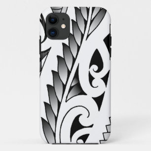 Coque iPhone 11 Motif silverfern maori de tatouage avec des