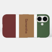Coques Case-Mate iPhone Motif simple à rayures automnales personnalisé (Verso (horizontal))