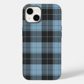 Coques Case-Mate iPhone Motif simple tartan bleu clair (Verso)