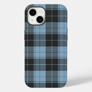 Coque Pour iPhone 14 Motif simple tartan bleu clair