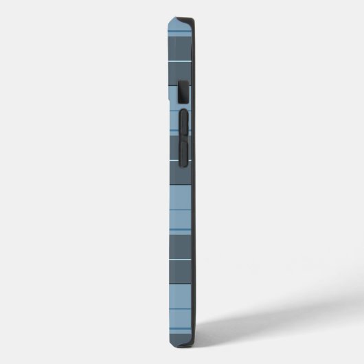 Coques Case-Mate iPhone Motif simple tartan bleu clair (Verso / Gauche)