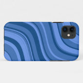Coques Case-Mate iPhone Motif Sky Blue Wavy Stripes (Dos (Horizontal))