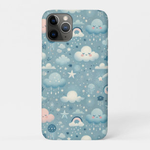 Case-Mate iPhone Case Motif Sky Whimsical avec nuages, étoiles - Bleu